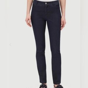 Lafayette 148 New York Straight Leg Jeans Indigo Blue Size 12
